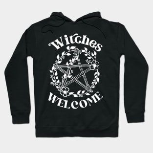 Witches Welcome Halloween Pentagram Design Hoodie